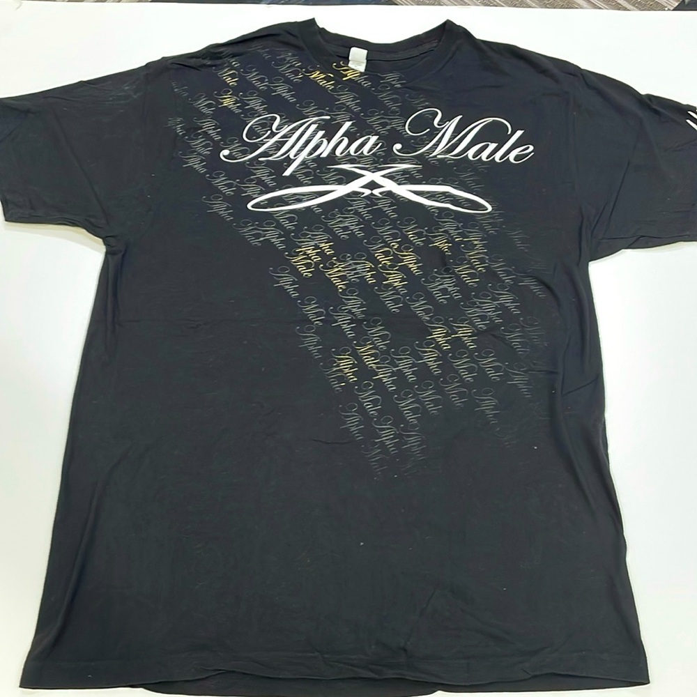 Alpha male black T-shirt, men’s extra large